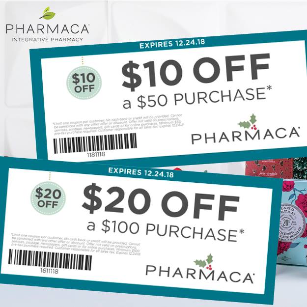 A pharmaca coupon that says $10 off a $50 purchase