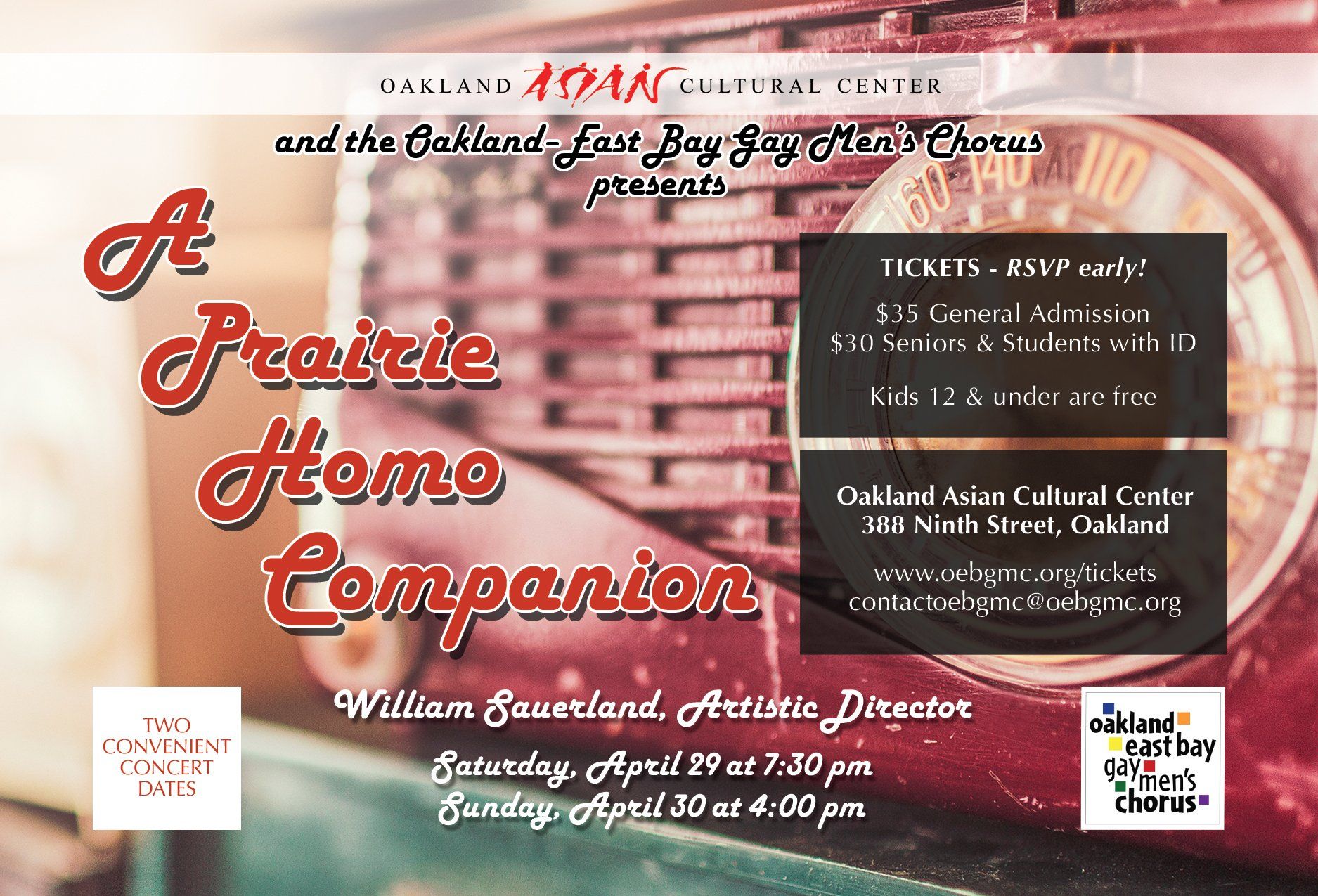 A poster for a concert called 