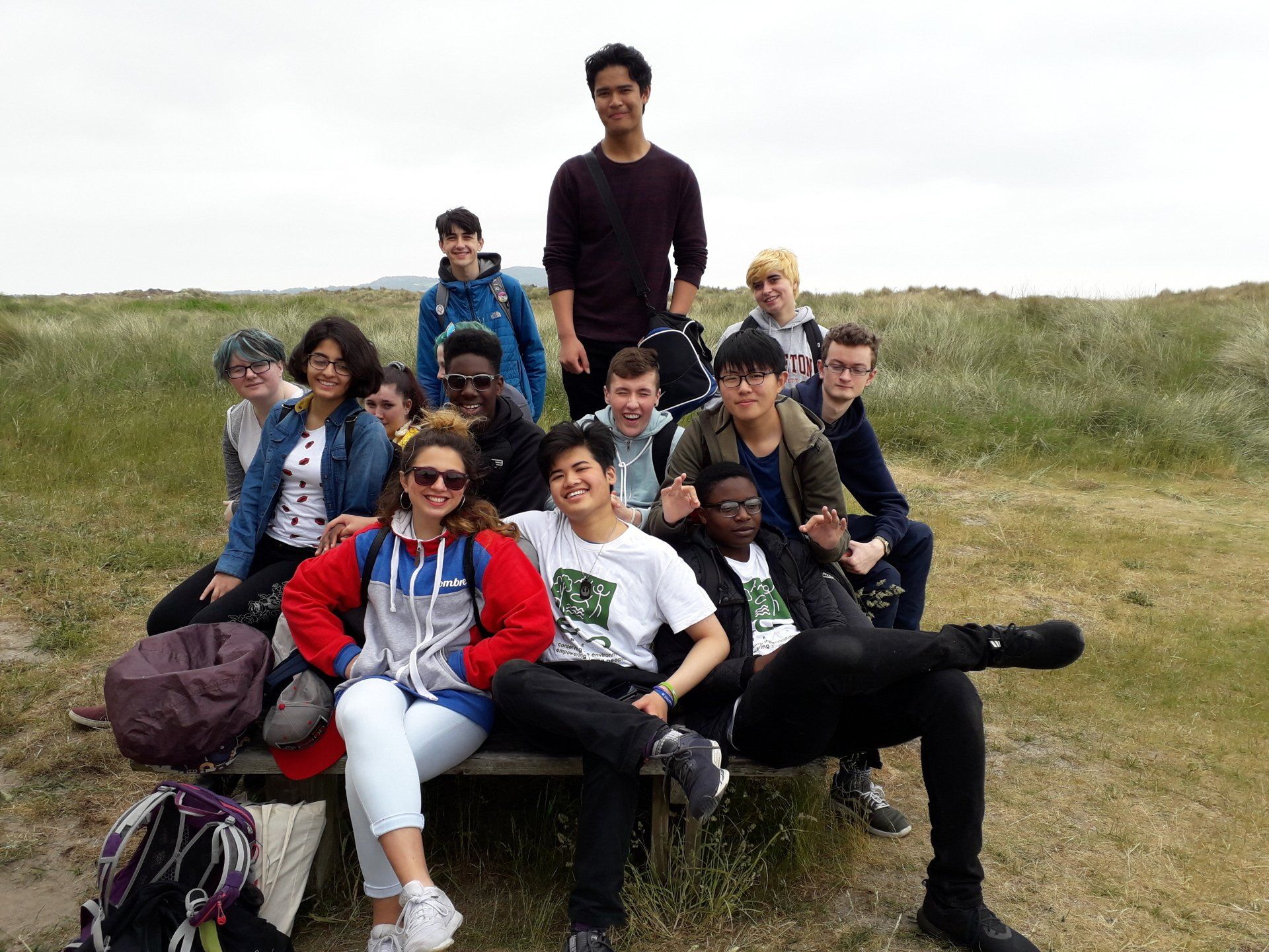 a group of people posing for a picture