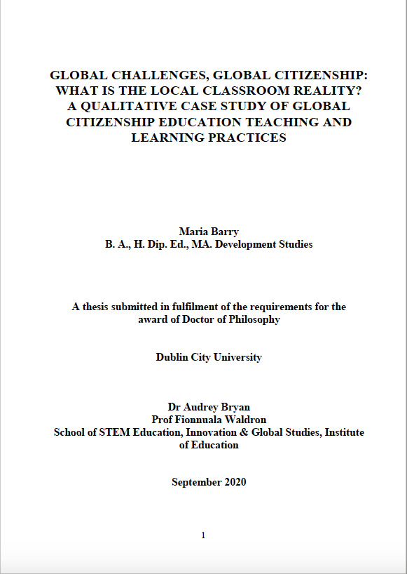 a paper that is titled global challenges global citizenship