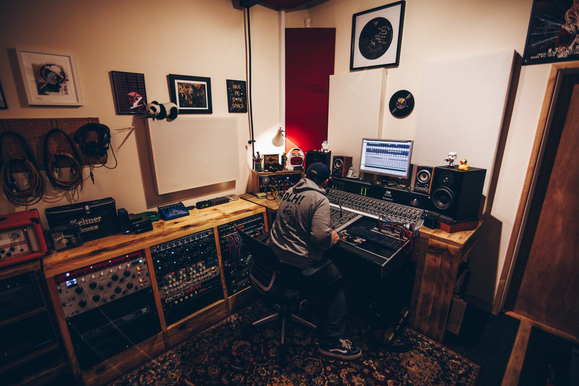 Control room at New Cut Studios with professional recording setup in Bristol