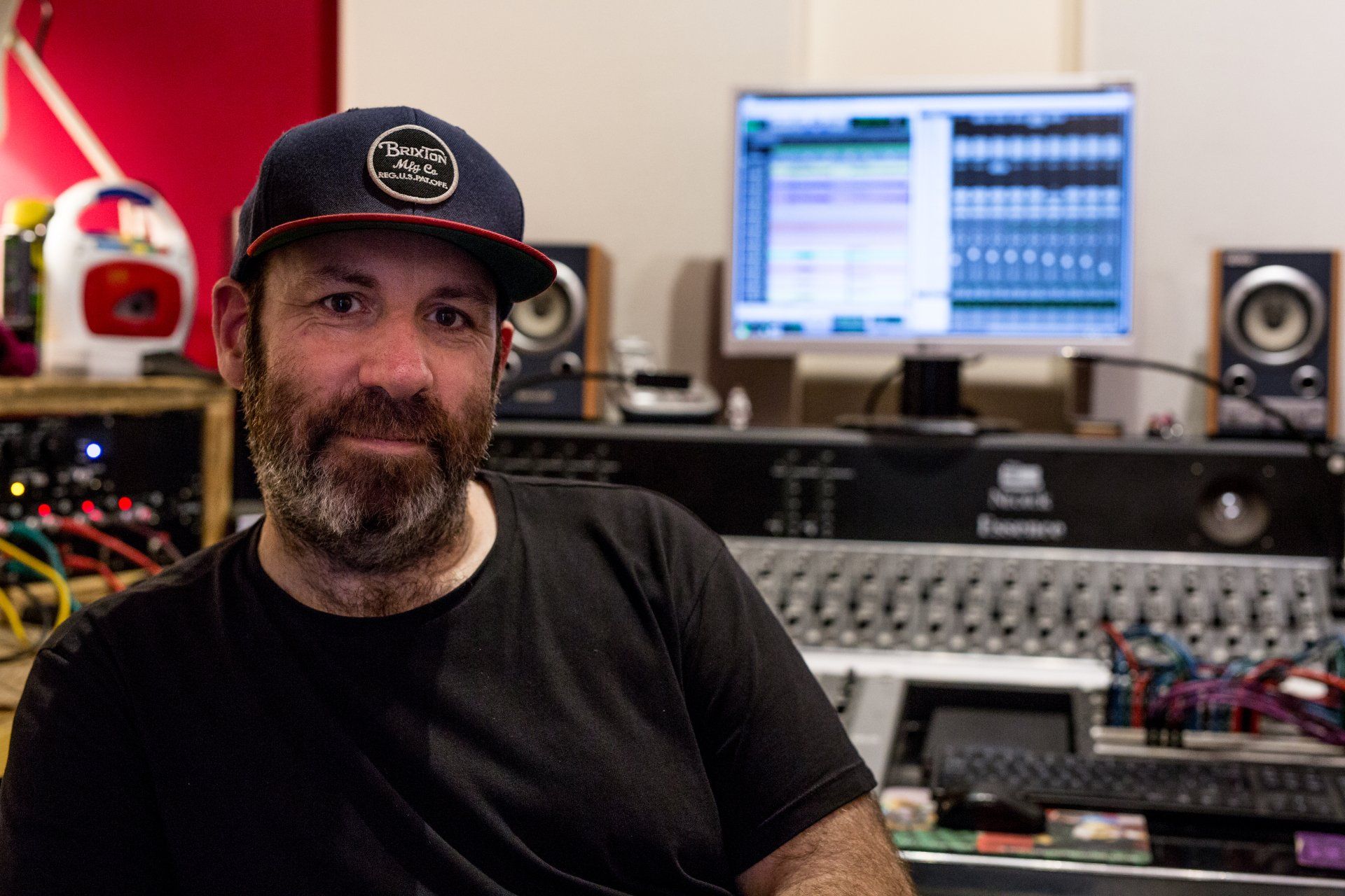 Scot at the controls: in front of the recording console at New Cut Studios Scot McKenzie, house engineer and producer at New Cut Studios