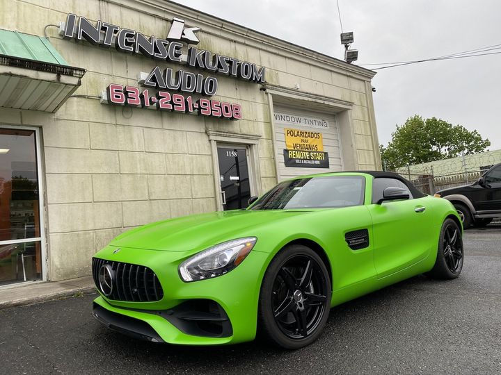 green mercedes
