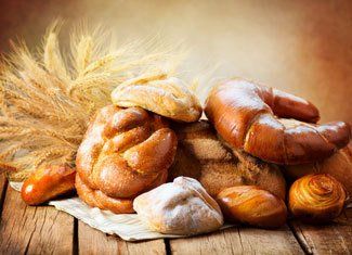 fresh bread rolls 