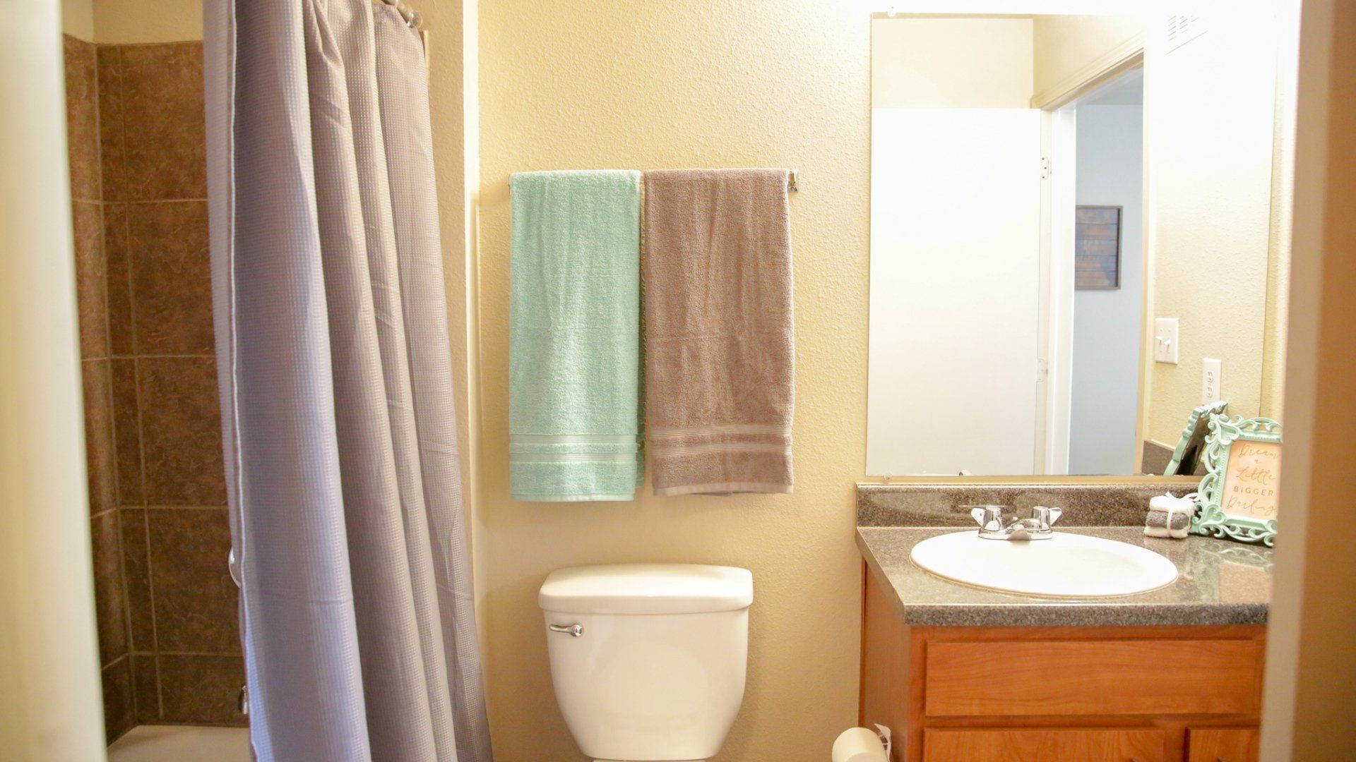 toilet and towels
