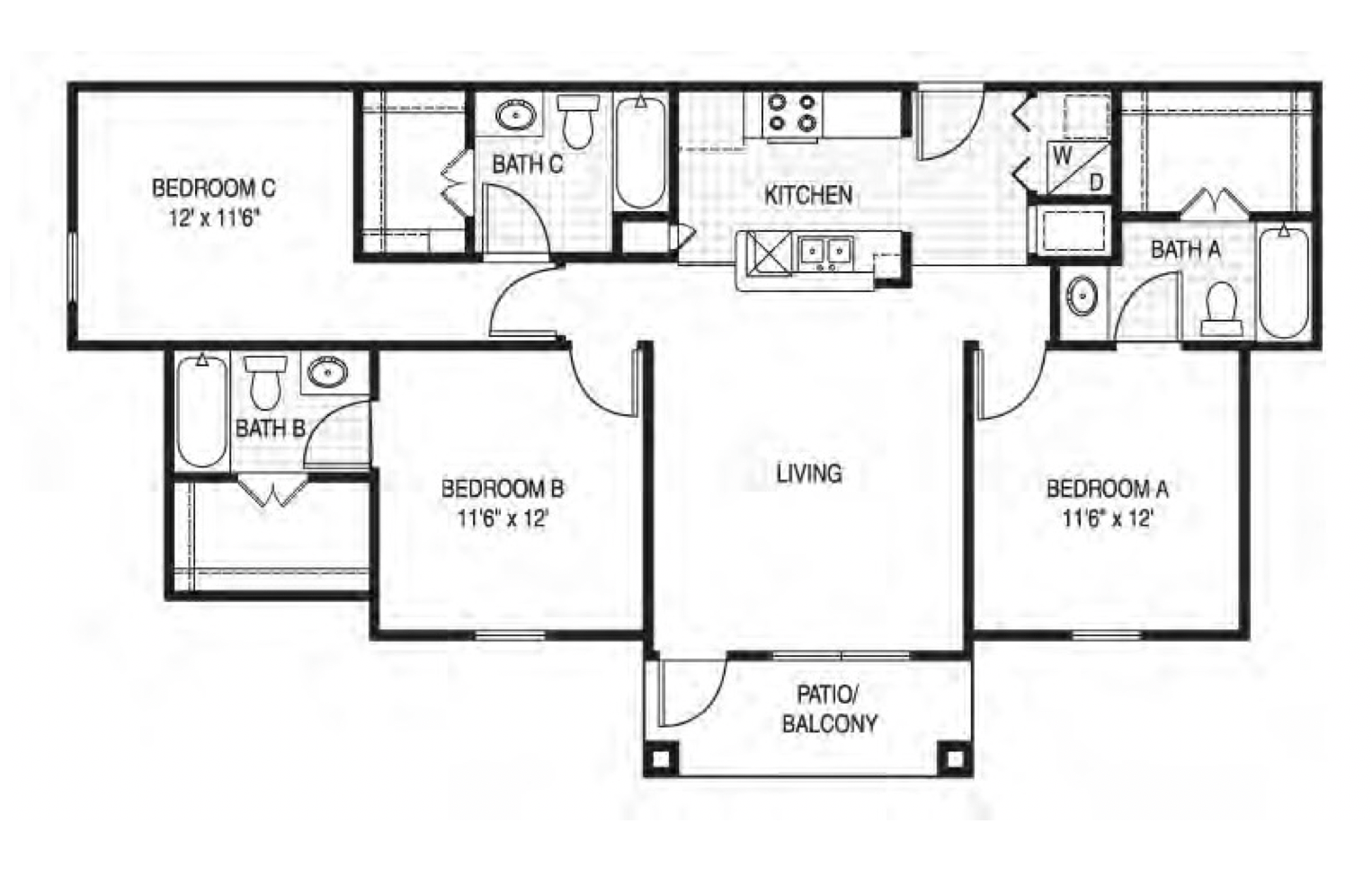 the trio Floorplan