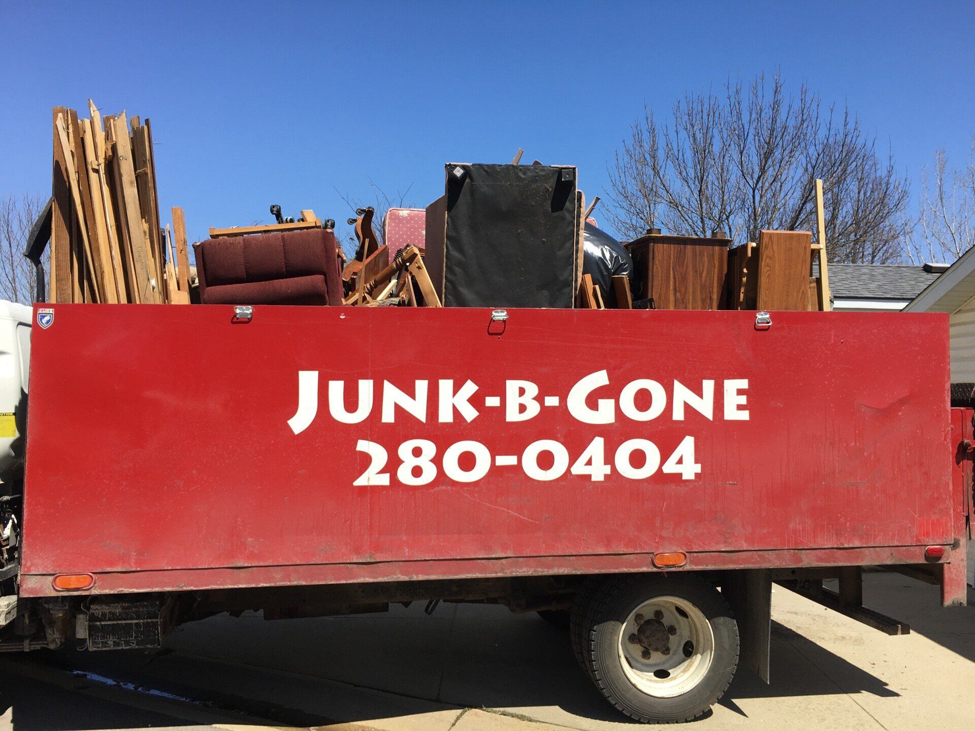Junk B Gone Service Hauling Truck — Rochester, MN — Junk B Gone