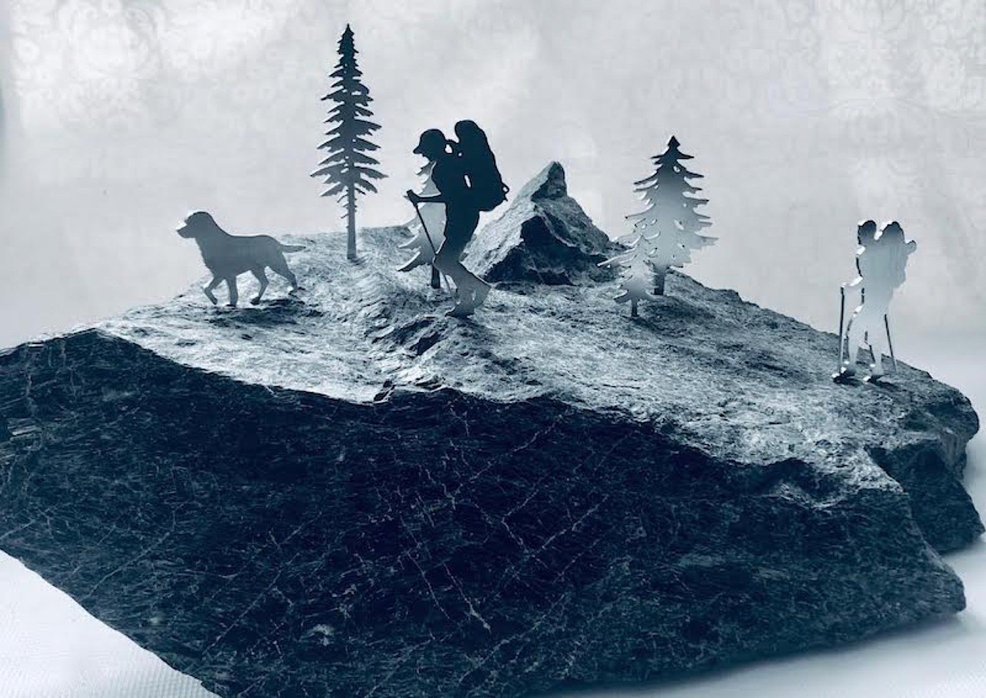 Vermont Rocks outdoor sports dog hiking backpacking sculpture decor