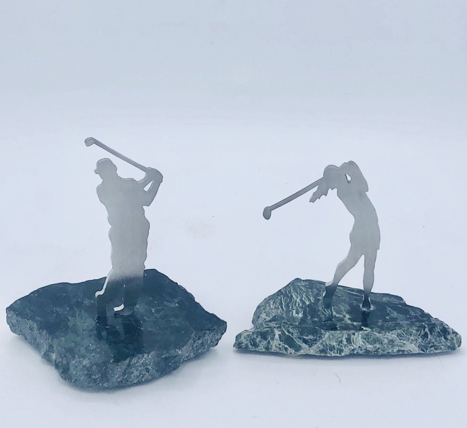 Vermont Rocks sports male female golf sculpture decor