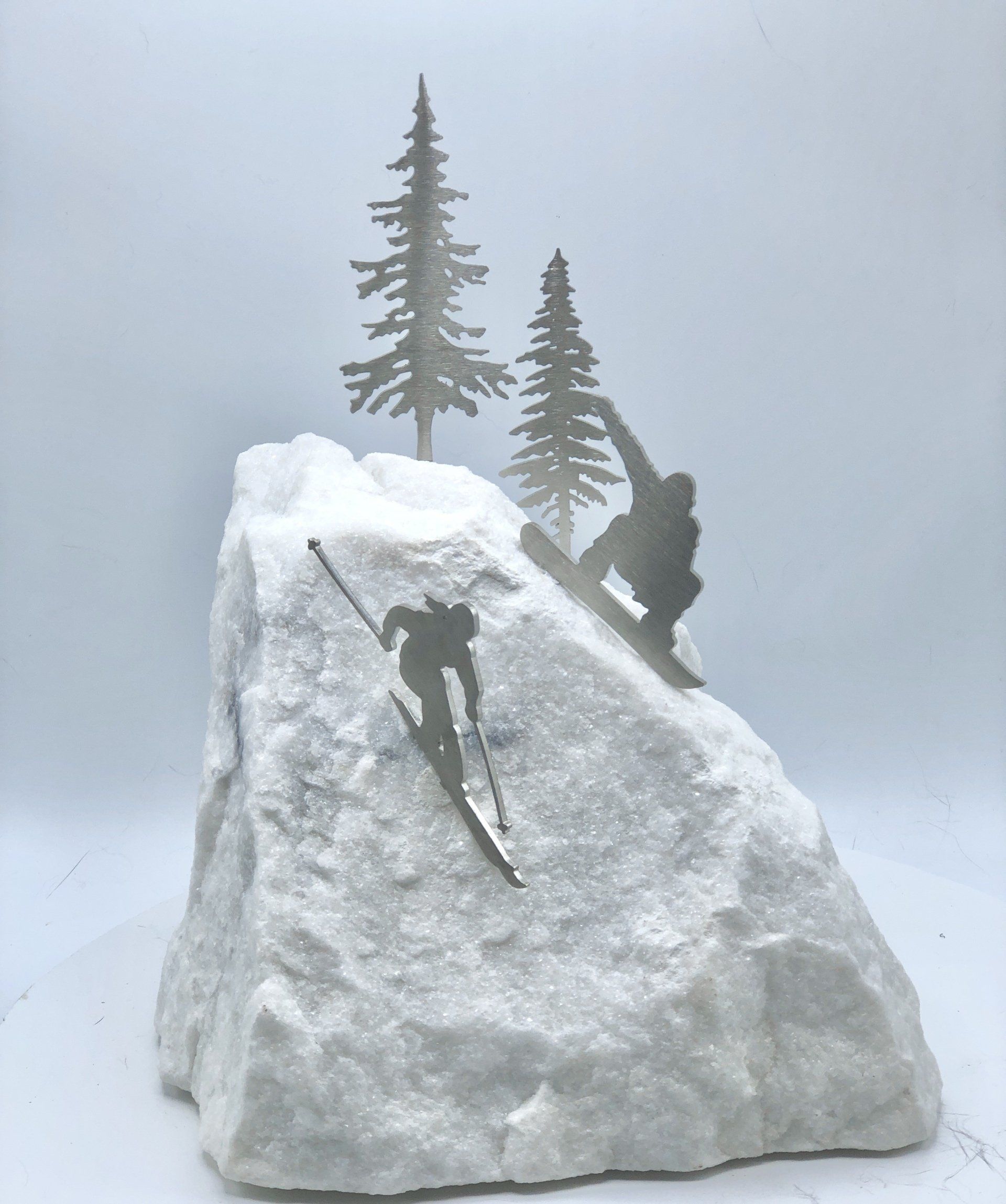 Vermont Rocks outdoor snow boarding skiing sculpture decor