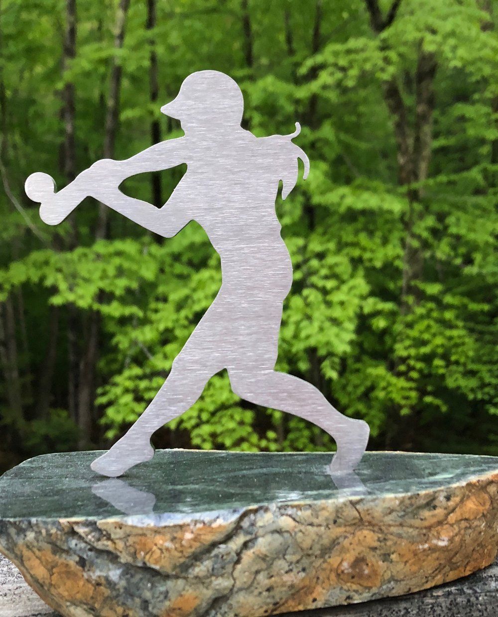 Vermont rocks baseball trophy sculpture decor