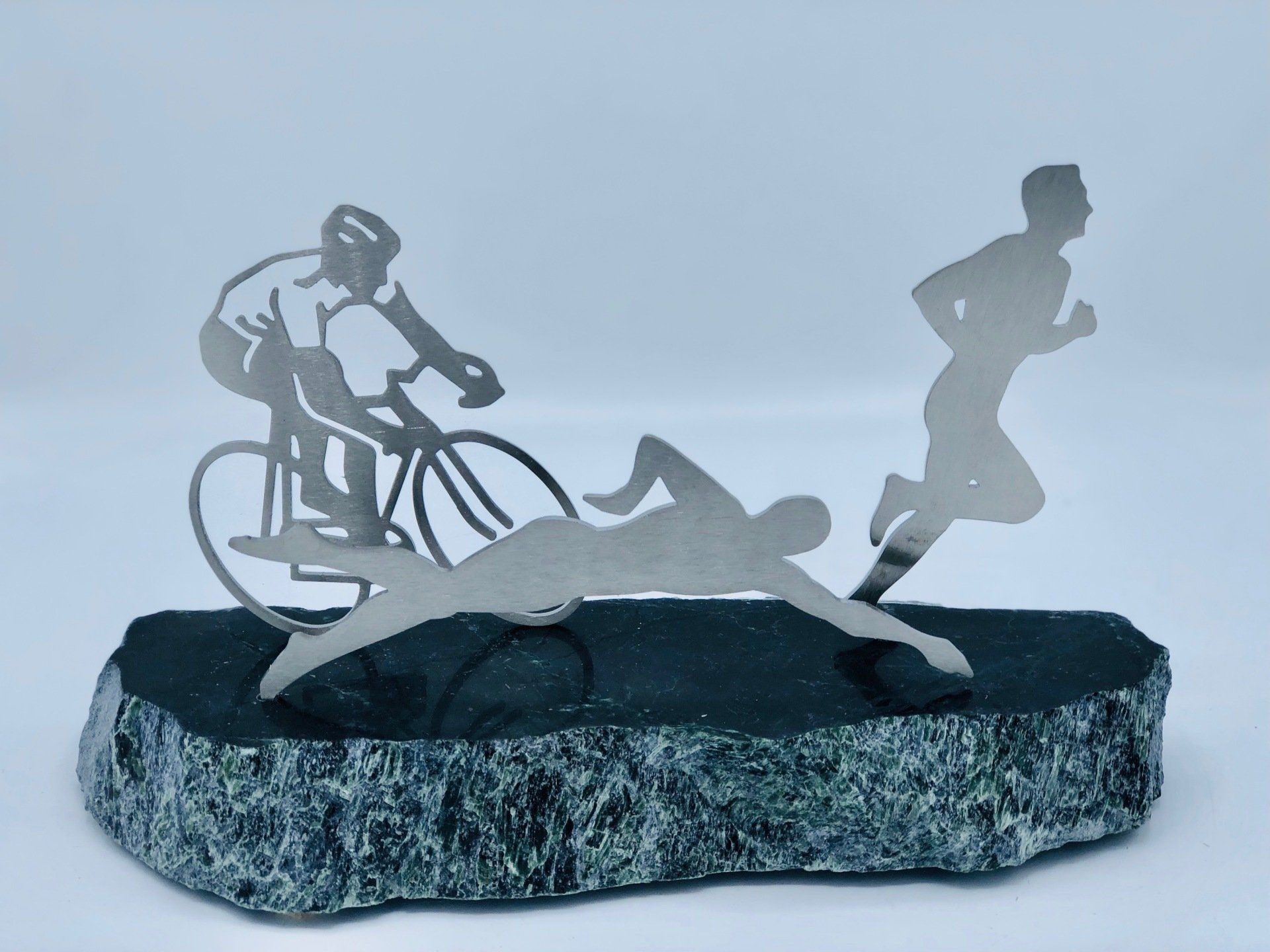 Vermont Rocks sports triathlon marathon trophy sculpture decor