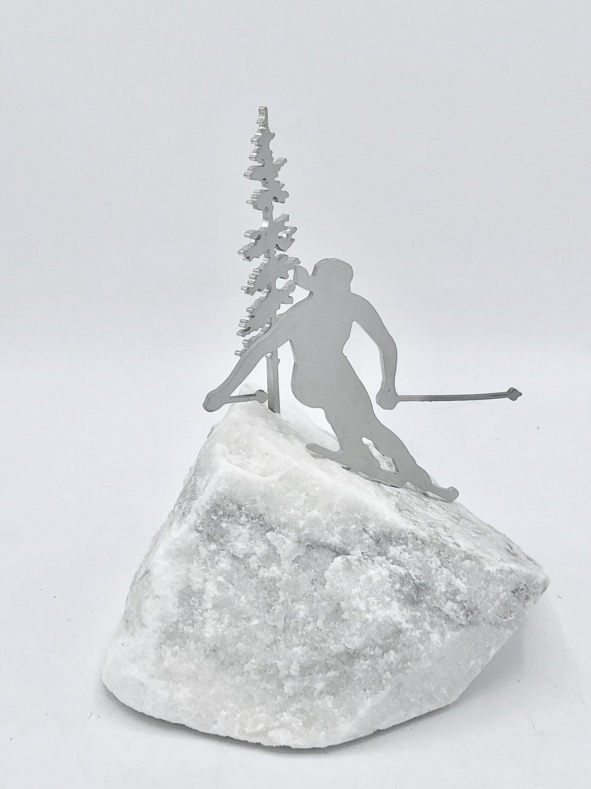 Vermont Rocks outdoor sports skiing sculpture decor