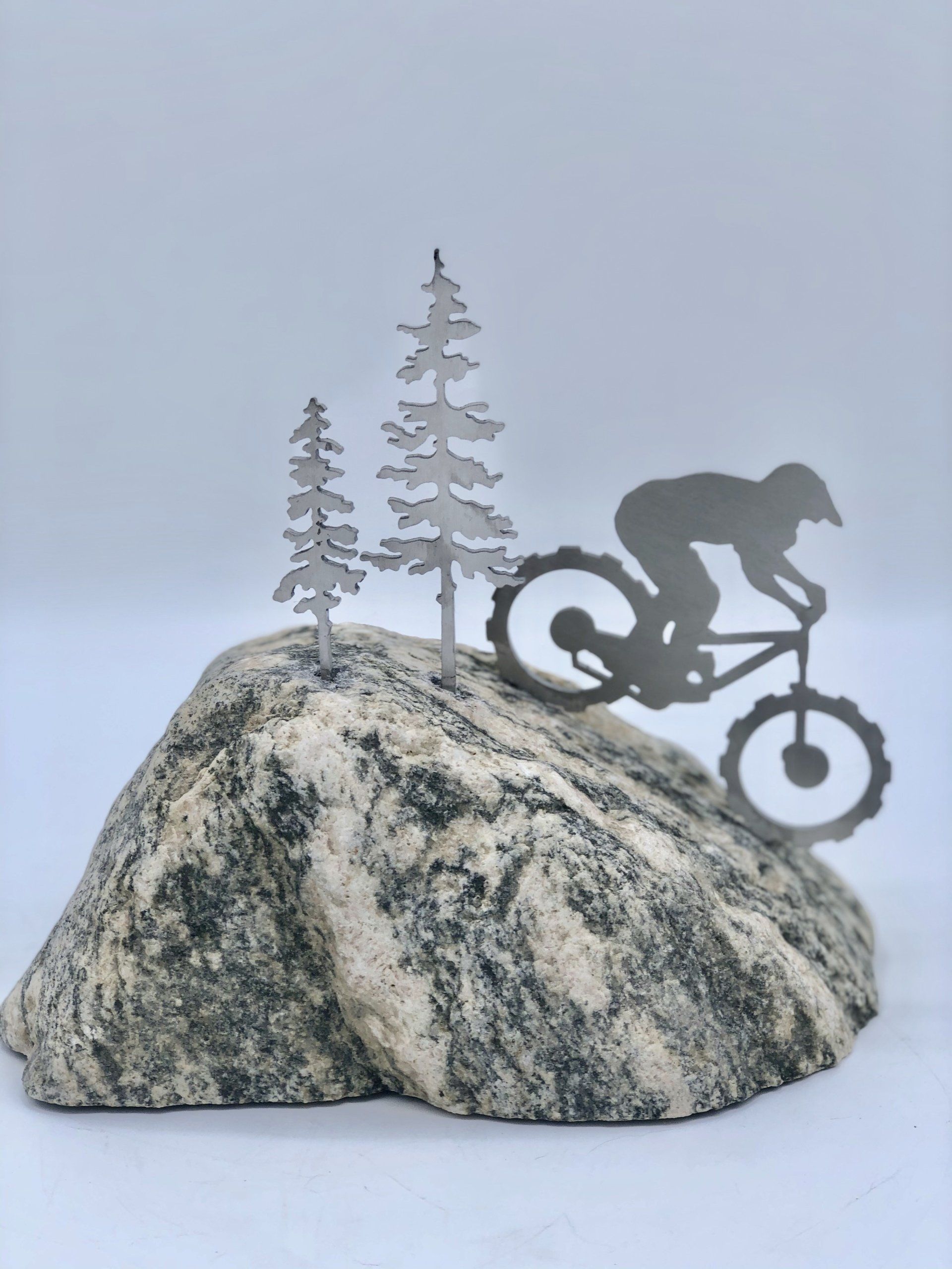 Vermont Rocks outdoor sports mountain biking sculpture decor