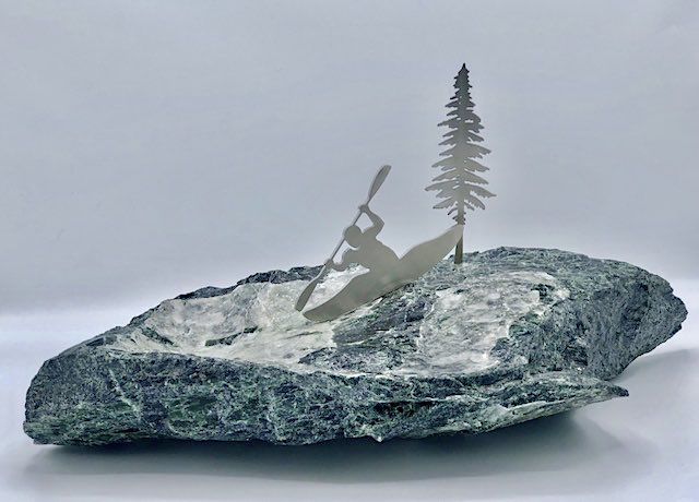 Vermont Rocks outdoor sports kayaking canoeing sculpture decor