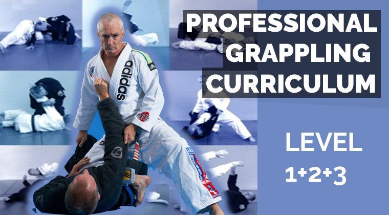 MMA grappling class poster with instructor demonstrating a hold and text