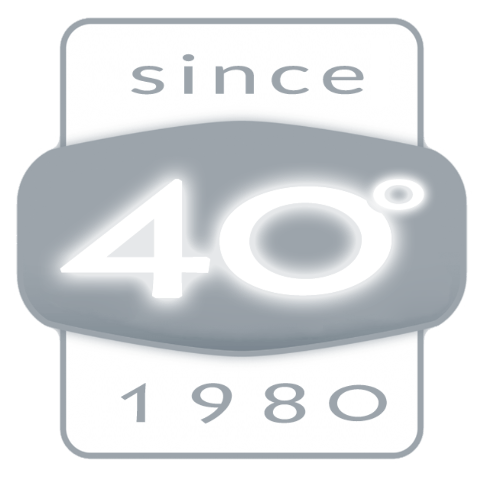 logo 40esimo since 1980 Beria Parquet Bellinzago Novarese