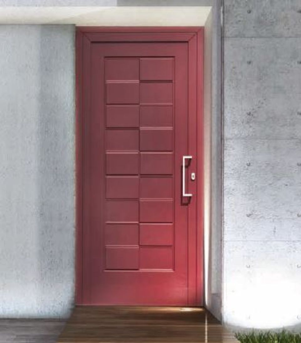 Porta blindata rossa