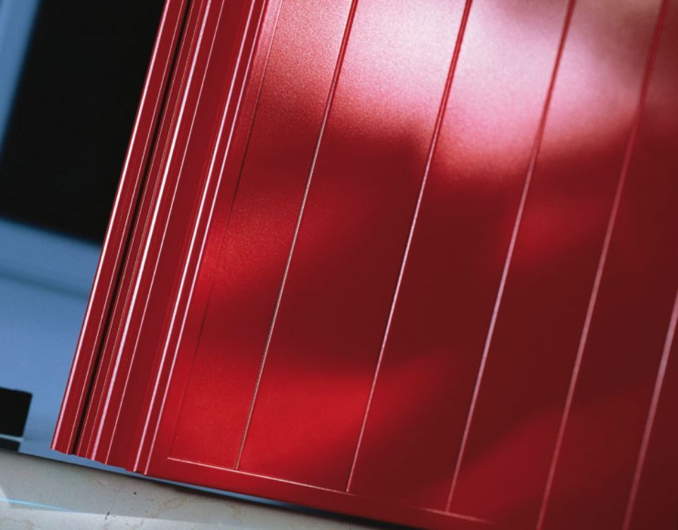Persiana blindata rossa