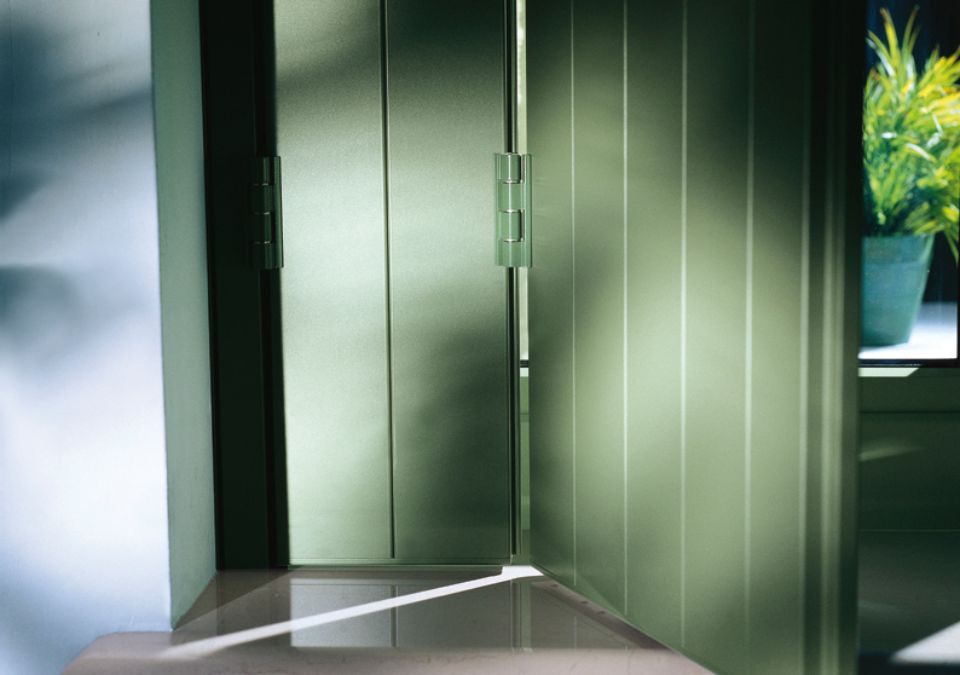 Persiana blindata verde