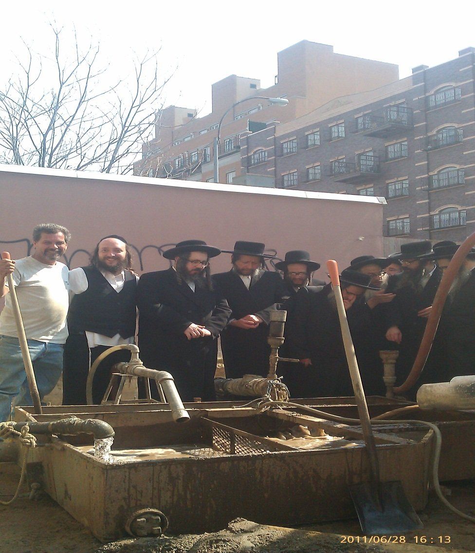 Micvah well being installed in Brooklyn NY - Micvah Well in Brooklyn New York