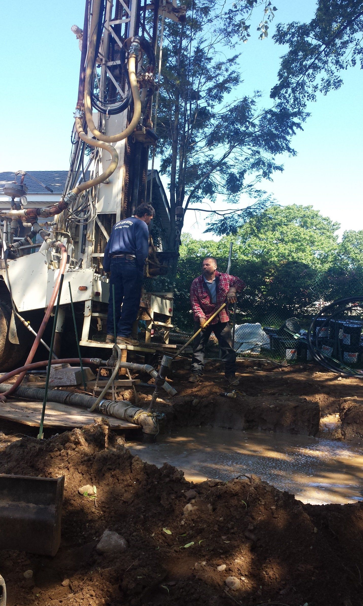 6 inch Supply and Diffusion wells being installed at Sisters of Divine Charity - Diffusion Wells in Copiague, New York