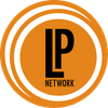 Un logo per la rete lp in un cerchio arancione