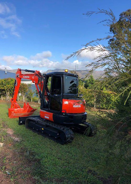 Excavator Machine — Blue Gum Earthworks in Atherton, QLD