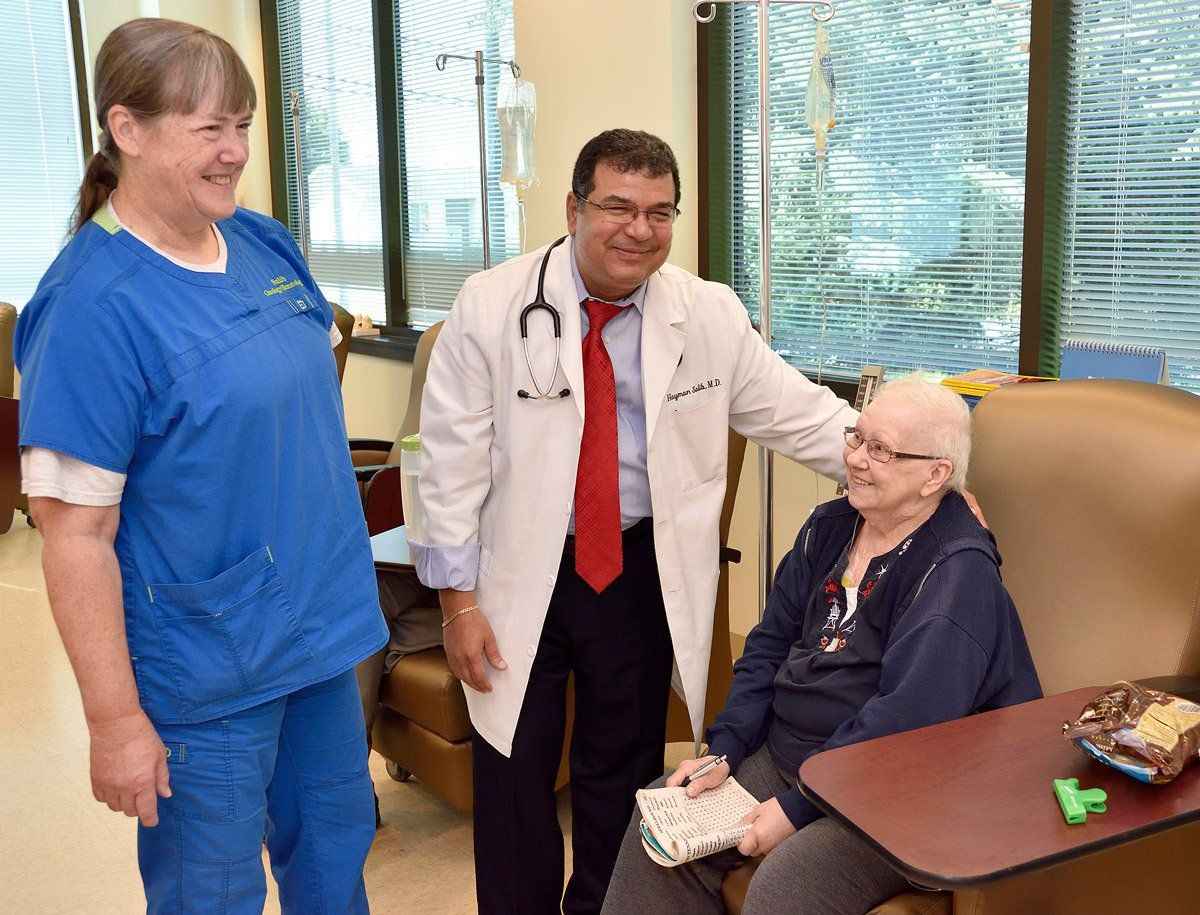 Dr. Salib And Nurse With Patient — Bethlehem, PA — Salib Oncology Dr. Salib And Nurse With Patient — Bethlehem, PA — Salib Oncology