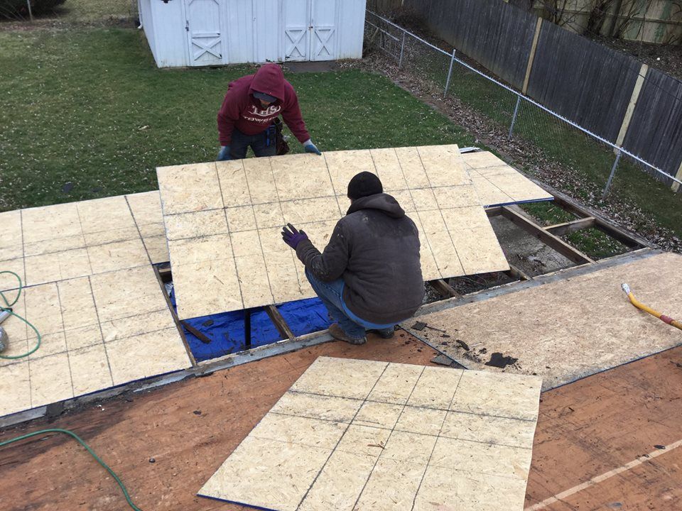 wood roof installation