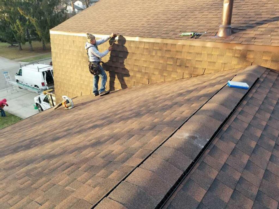 inspecting shingle roof