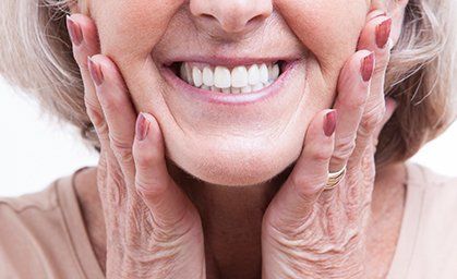 Senior Woman Showing Her White Teeth — Pinole, CA — Dalia E. Perez-Salinas, D.D.S. Senior Woman Showing Her White Teeth — Pinole, CA — Dalia E. Perez-Salinas, D.D.S.