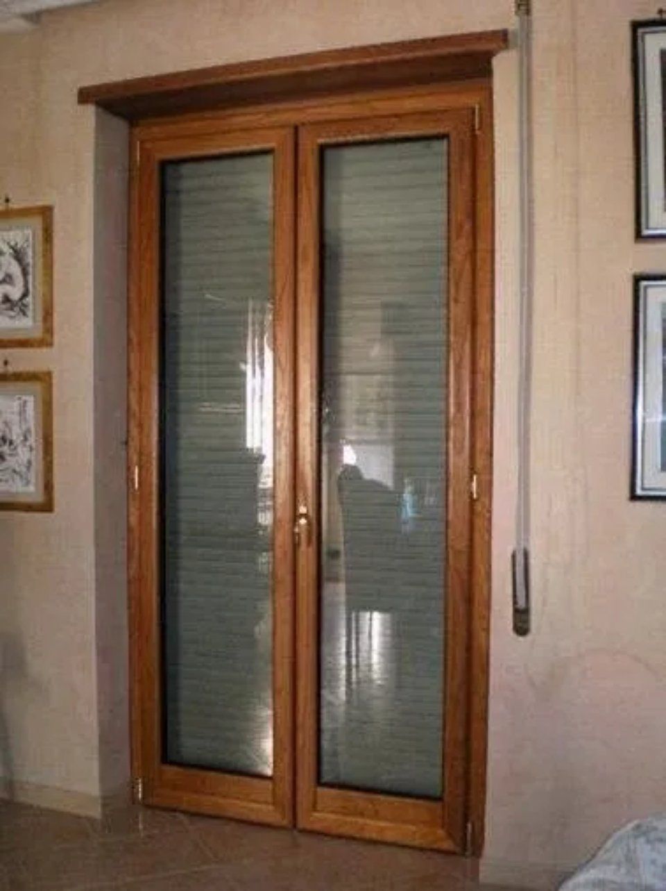 portafinestra in alluminio-legno