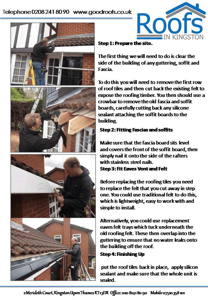 roofer fitting upvc fascia and soffit boards