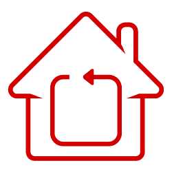 icon of home with air circulating