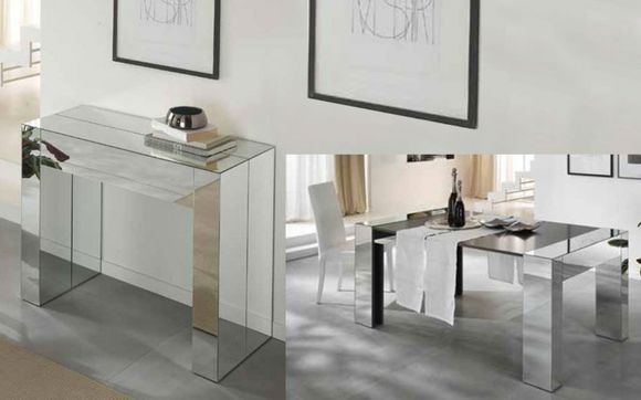 Consolle apribile in melaminico bianco