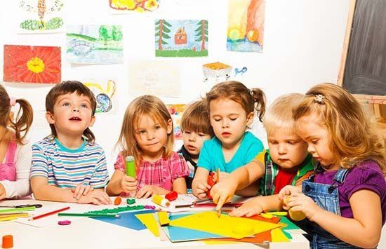 Children in art class - Pre-K room in Mullica Hill, NJ