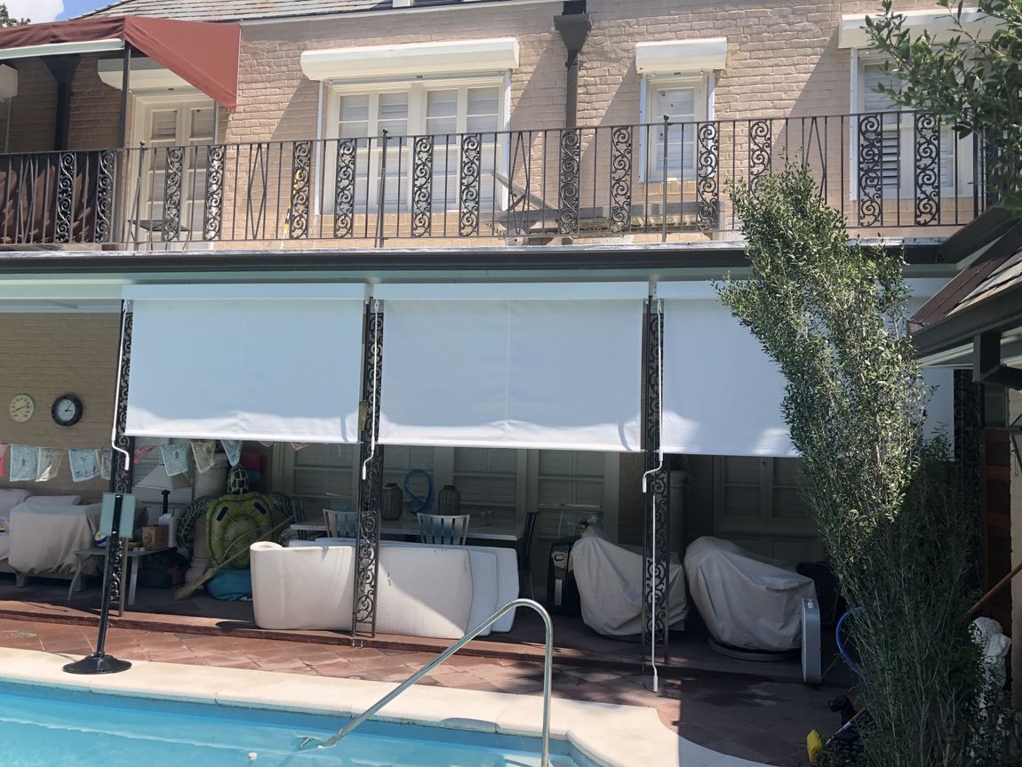 Curtains — White Roll-Up Curtains in Chalmette, LA