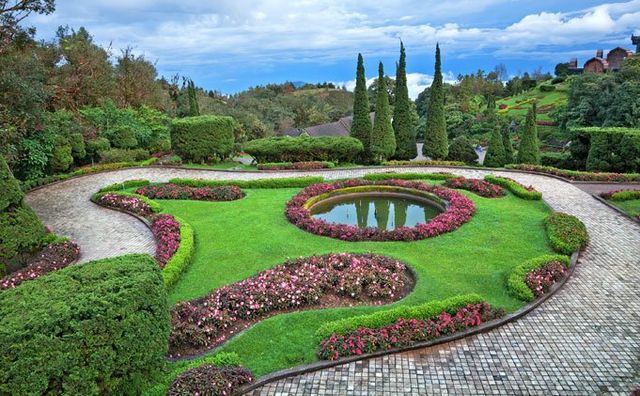 large landscaped garden