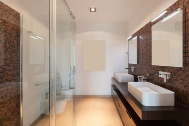 Glass Door Restroom — Glass Company in Alamosa, CO