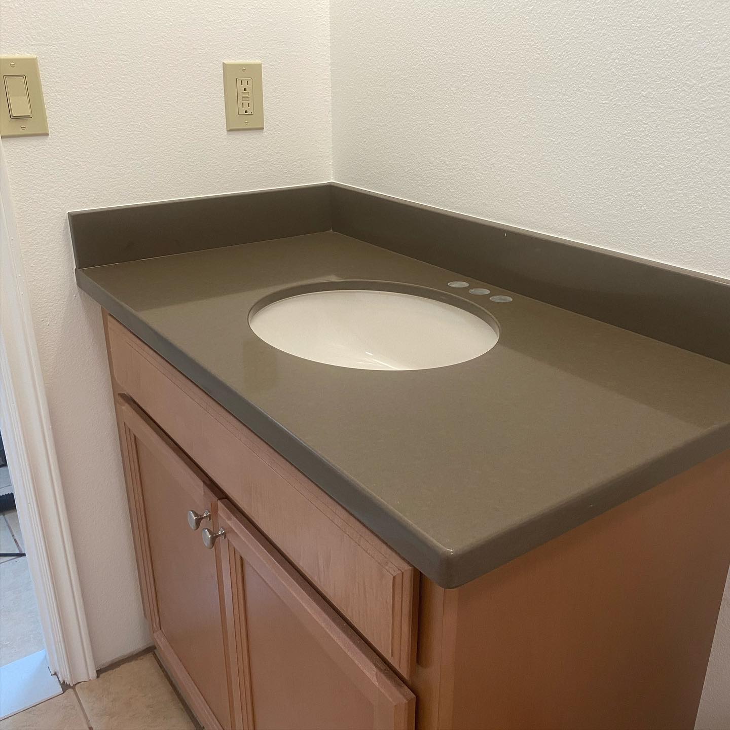 modern bathroom countertop
