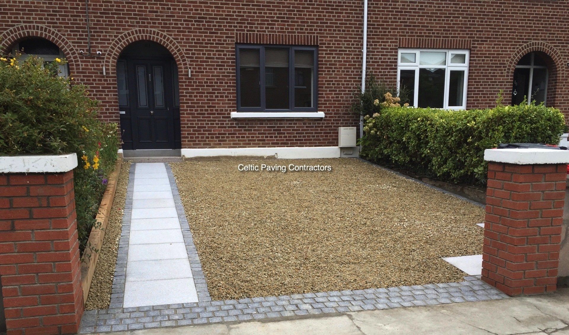 Granite and gravel driveway