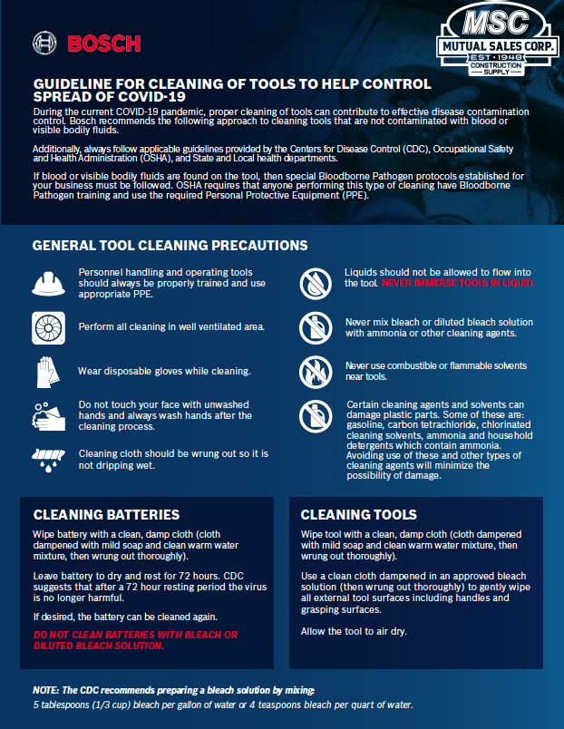 Bosch COVID19 Flyer