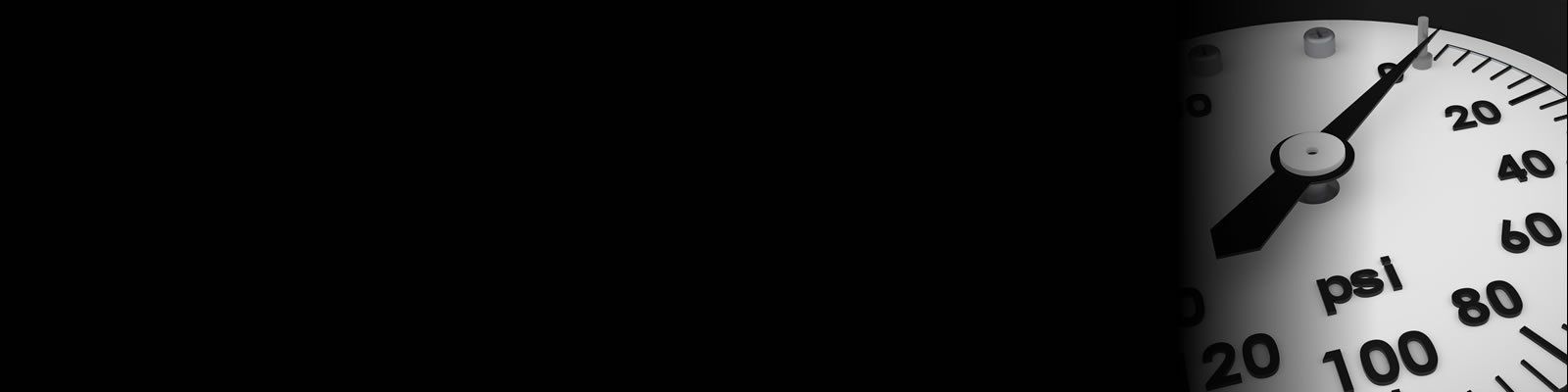 A pressure gauge set against a black background, with the needle pointing just above 10 psi.