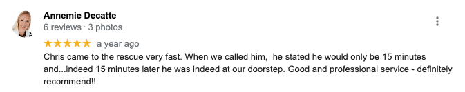 Annemie Decatte GMB Review — Safe N Sound Locksmiths in Varsity Lakes, QLD