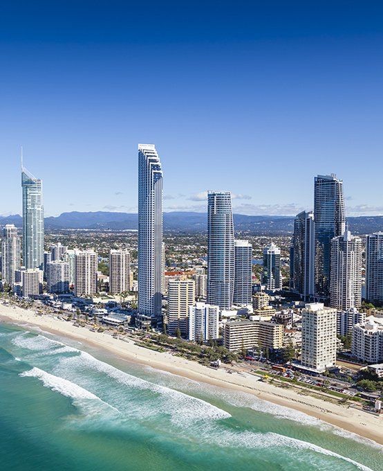 Aerial view of Surfers Paradise — Safe N Sound Locksmiths in Varsity Lakes, QLD