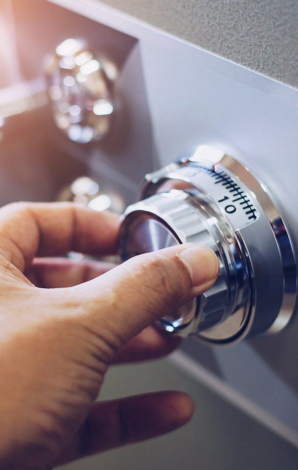 Hand Turning Dial on Safe — Safe N Sound Locksmiths in Varsity Lakes, QLD