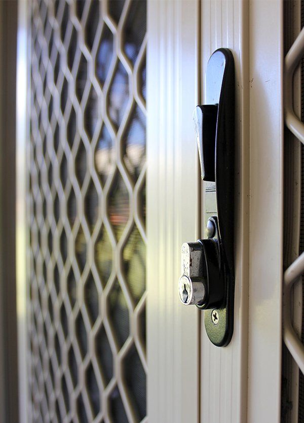 Lock on Sliding Security Screen Door — Safe N Sound Locksmiths in Varsity Lakes, QLD
