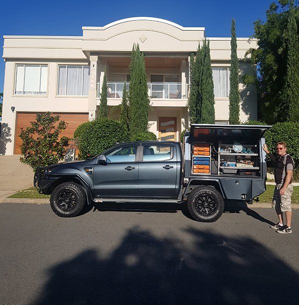 Locksmith Vehicle with Tool Compartments — Safe N Sound Locksmiths in Varsity Lakes, QLD