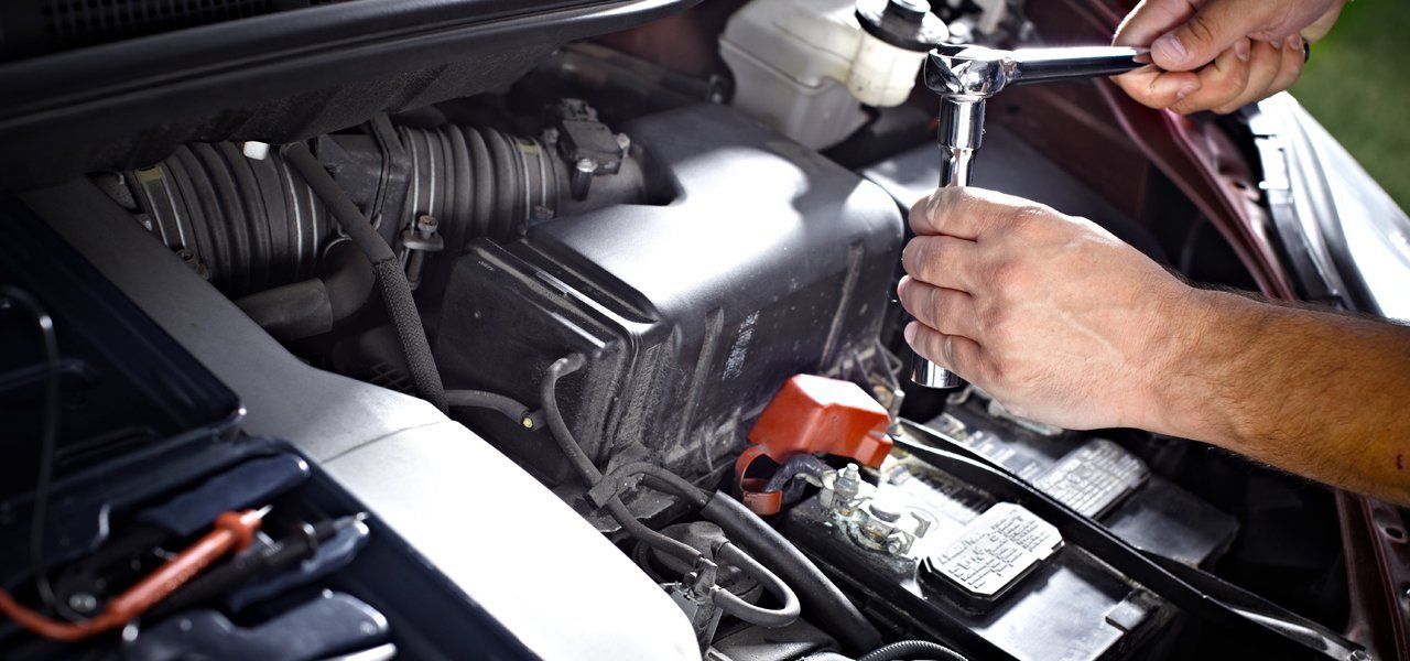 car being serviced